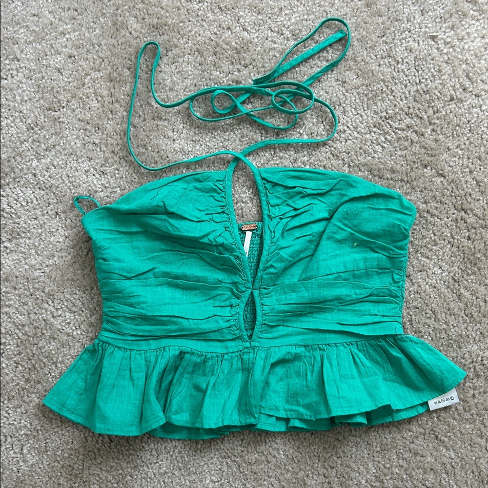 Free People Peplum Halter Top